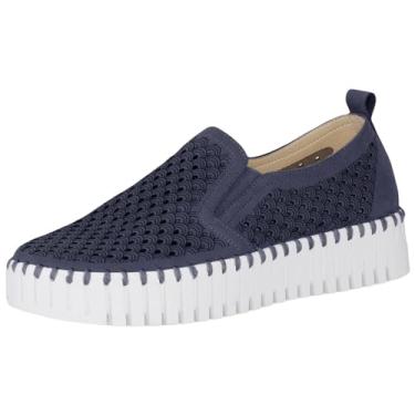 Imagem de ILSE JACOBSEN Plataforma feminina Tulip141WOM da HORNBAEK | Slip-On | Cano baixo, Índigo escuro, 6
