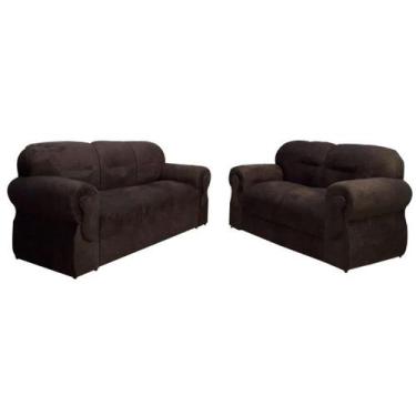 Imagem de Sofá de 2 e 3 Lugares Viena Marrom - Multi Móveis