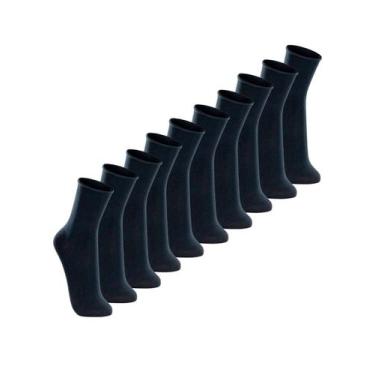 Imagem de Kit com 10 Pares de Meias sem Punho Casual Lupo 1275-011 Colorido, Azu