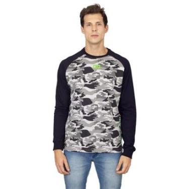Imagem de Camiseta HD Manga Longa Raglan Camuflada Masculina-Masculino