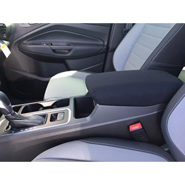 Imagem de Auto Console Covers - Serve para o Ford Escape 2017-2019 Capa de apoio de braço para console central à prova d'água em tecido de neoprene - Preto