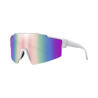 Imagem de Óculos De Sol Unissex UV400 Para Ciclismo, Armação Grande, 5 Cores, Óc