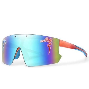 Imagem de Óculos De Sol Unissex UV400 Para Ciclismo, Armação Grande, 5 Cores, Óc