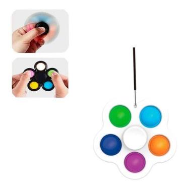 Imagem de Fidget Toys Hand Spinner Antistress Pop It Bolha Colorido, 5 branco