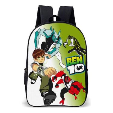 Imagem de Mochila Infantil Escolar Simples Tema Relogio Alien 10 Ben - Use Nerd,