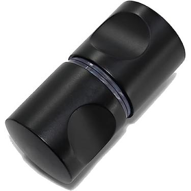 Imagem de Puxadores de porta para porta de vidro, puxador de porta de vidro para portas internas, substituição para maçaneta de porta de vidro, puxador de aço inoxidável sólido - preto