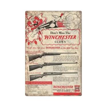 Imagem de Placa De Metal Retrô Winchester Colts Para Decoração De Parede, Sinal 