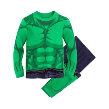 Imagem de Conjunto De Pijamas Com Estampa De Anime Para Meninos, Manga Longa, Ro