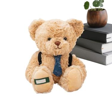 Imagem de Ursos de pelúcia | Decoração de casa macia com mochila | Boneca de pelúcia decorativa com gravata, para crianças, adultos, viagem, carro, quarto, sofá, mesa de cabeceira, prateleira de sala de estar