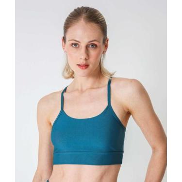 Imagem de Top Fitness Nadador Alças Finas Com Bojo Marisa-27060, Azul, M