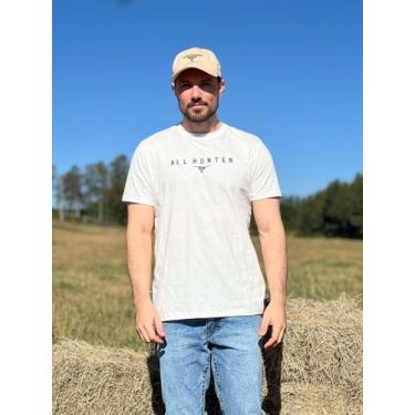 Imagem de Camiseta Masculina Manga Curta Original All Hunter, EG, Off white