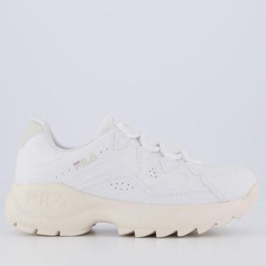 Imagem de Tênis Fila Evolux Feminino Branco e Bege, 38