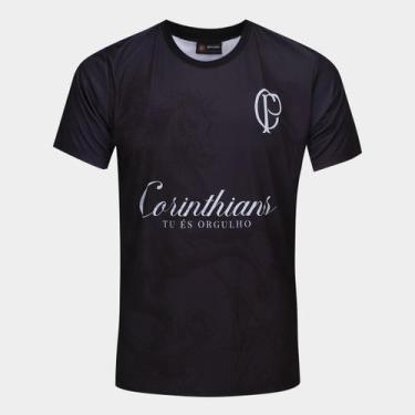 Imagem de Camiseta Corinthians Esportiva Masculina - Surf Center, Preto, G