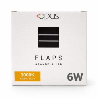 Imagem de Arandela flaps duplo facho 6w pt (opus)