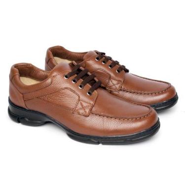 Imagem de Sapato Masculino Couro Cadarço Macio Leve Confortável Casual - Franca 