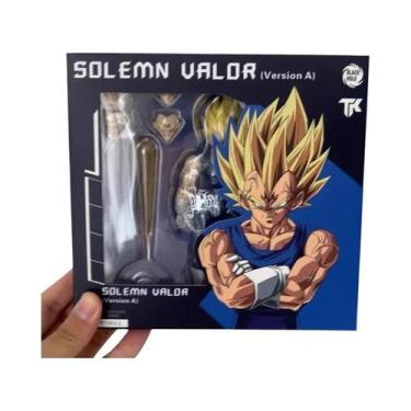 Imagem de Boneco De Ação Dragon Ball Z SSJ Majin Vegeta Com Danos De Batalha - M