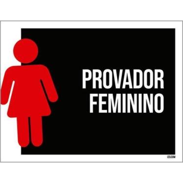 Imagem de Kit 5 Placas Sinalização - Provador Feminino - Sinalizo