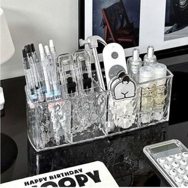 Imagem de Organizador De Pincel Maquiagem Bancada Mesa Cosmético Acrílico Crista