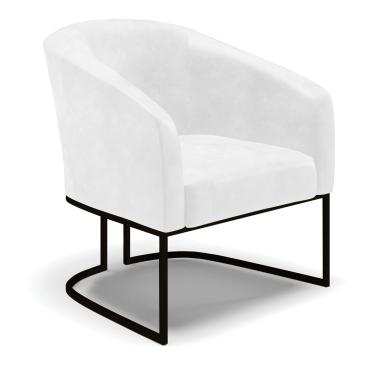 Imagem de Cadeira Sala de Jantar Base Industrial Preto Stella Sintético PU D03 - D'Rossi