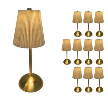 Imagem de Luminaria de Mesa LED Abajur Kit 10 Uni Bateria Recarregavel USB Contr