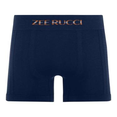 Imagem de Cueca Boxer Jacquard Sem Costura Navy Zee Rucci, M
