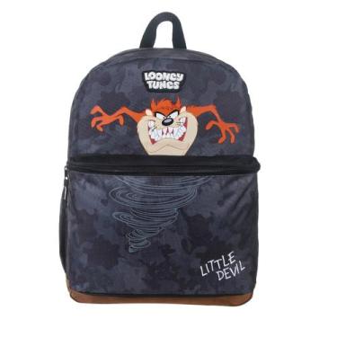 Imagem de Mochila Escolar Taz Tazmania Looney Tunes Preta - WB - Looney Tunes