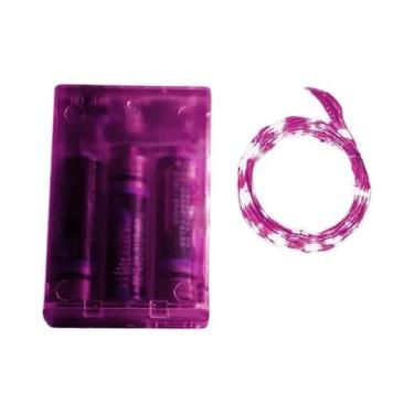 Imagem de Corda De Luzes LED Prateadas De 10M Com 100 LEDs, Alimentada Por Bater