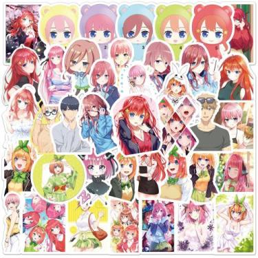 Imagem de Adesivos Quintessentials Quintuplets à prova d'água, 50 unidades - yiw