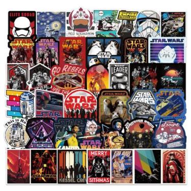 Imagem de Conjunto de adesivos Creative Star War Theme 108 unidades à prova d'ág