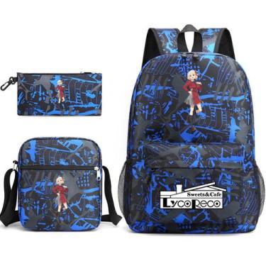Imagem de Conjunto de mochilas Lycoris Recoils Cartoon Kids School 3 unidades - 