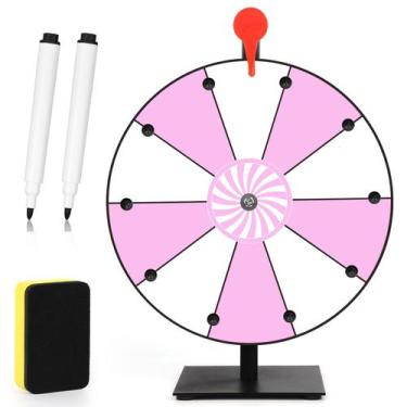 Imagem de Roda giratória NQEUEPN de 30 cm com suporte e marcadores rosa