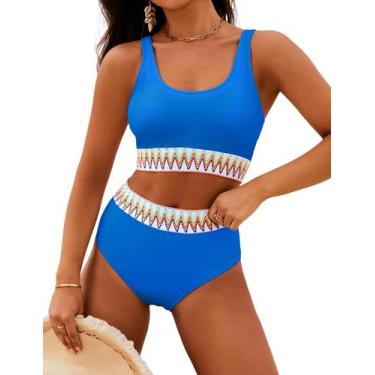 Imagem de Biquíni FactMe feminino de cintura alta com cobertura total