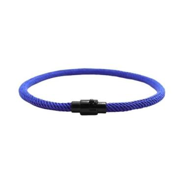 Imagem de Pulseira Masculina Multicolorida De 4mm Em Tecido Trançado, Acessório 