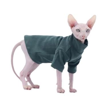 Imagem de Suéter De Inverno Em Algodão De Cor Sólida Para Gatos Sphynx, Cornish 