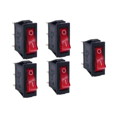 Imagem de Interruptor Gangorra Iluminado 3 Pinos 2 Posições Para Barcos 125V 250