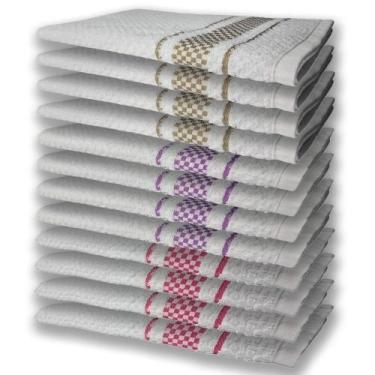 Imagem de 12 Panos De Prato Atoalhado Felpudo Rs+rx+mr - TOALHAS SHOW