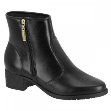 Imagem de Bota Moleca 5346107 Cano Curto Feminino, Preto, 37