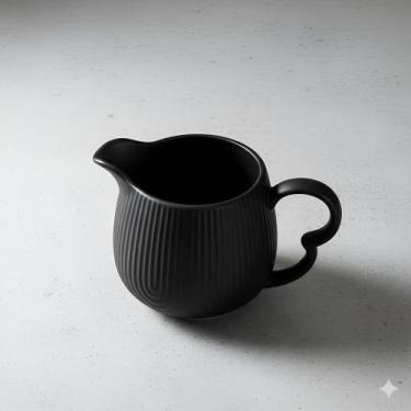 Imagem de Cremeira Leiteira De Ceramica Oasis Preto 300ml Servir Uso - etilux