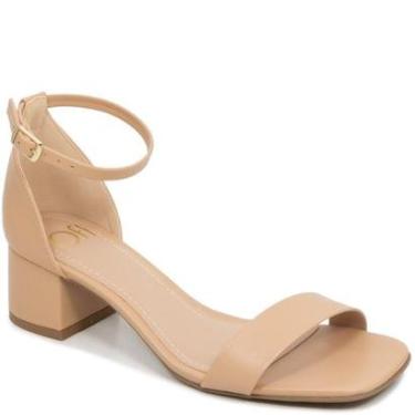 Imagem de Sandália Salto Bloco Baixo Bico Quadrado Offline 565323592-Feminino