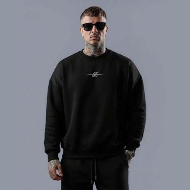 Imagem de Blusa moletom gola careca em algodão anime manga geek otaku aldeia da folha minimalista-Unissex