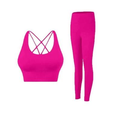 Imagem de Conjunto De Roupas De Yoga Femininas Em 2 Peças Para Fitness, Pilates 
