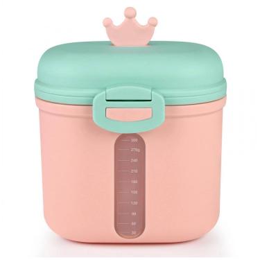 Imagem de Dispenser Fórmula Bebê Accmor Rosa Portátil com Colher Nivela 360g