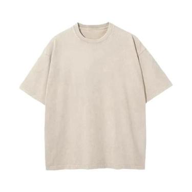 Imagem de Camisetas De Verão Unissex Oversized Em Algodão Pesado Com Cores Desbo