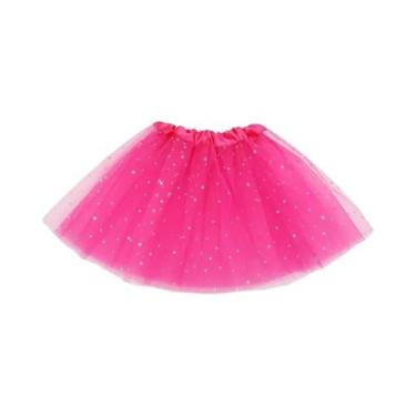 Imagem de Saia Tutu Curta De Tule Com Estrelas Em 3 Camadas Para Meninas, Fantas