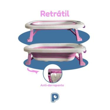 Imagem de Banheira de Bebê Dobrável com Termômetro + Almofada de Banho - PASSEAR