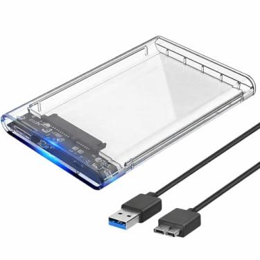 Imagem de Case Externo Transparente para HD/SSD 2.5" SATA 3 USB 3.0 6Gbps Alta Velocidade Suporta até 3TB Premium Ecase-300 - PRIME TECH