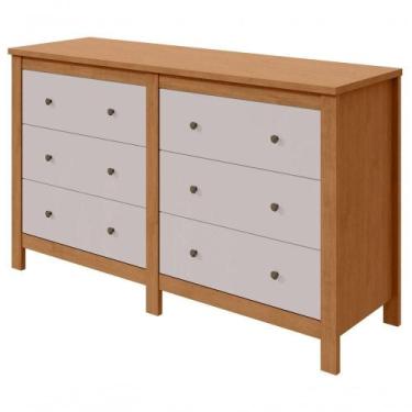 Imagem de Comoda Horizontal Maggiore Amendoa Clean Off White - MÓVEIS LOPAS