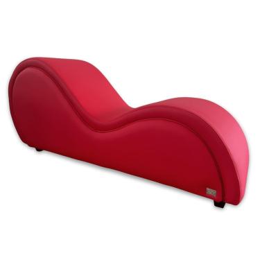 Imagem de Poltrona Divã Tantra em Courvin Uruguaio 160x45x69 Vermelho para Relaxamento e Yoga Desire Móveis