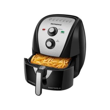 Imagem de Fritadeira Sem óleo Air Fryer 6 Litros Mondial 220V, Preto e Inox, 220