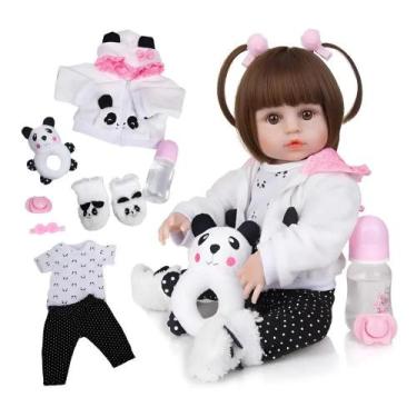Imagem de Brastoy Boneca Bebê Reborn Silicone Princesa Realista Olhos